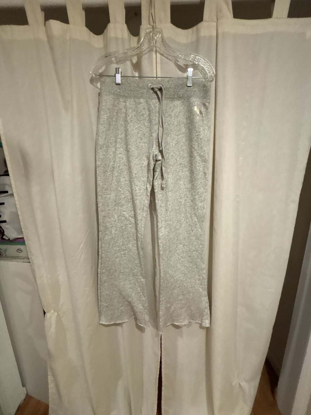 PINK Victoria's Secret Grey Marled Drawstring Lounge Sweatpants